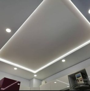 Rebaixamento de gesso com sanca aberta feito em diadema