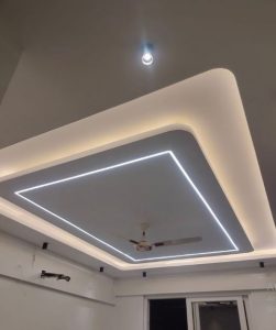 Teto de gesso com sanca aberta